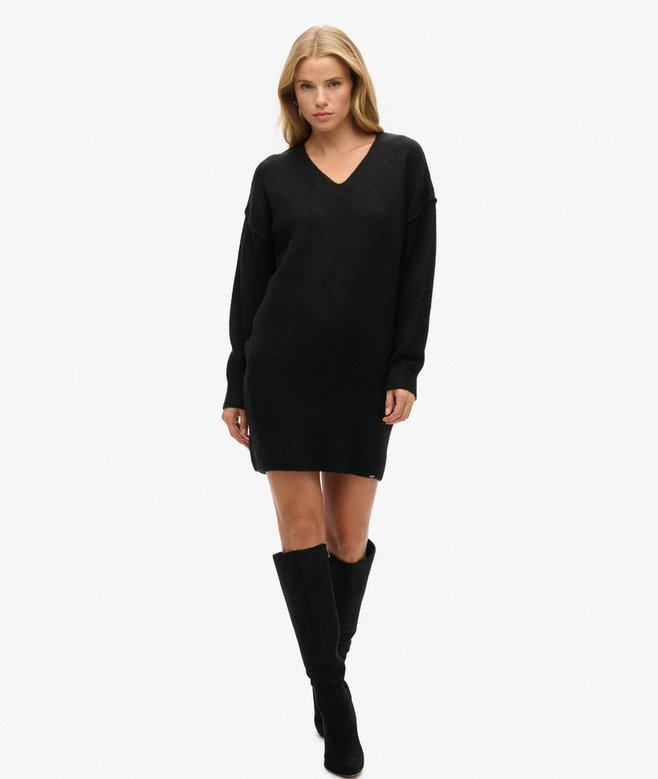 Superdry Vestido De Punto Tipo Jersey Con Cuello De Pico