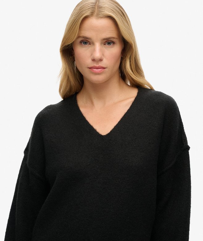 Superdry Vestido De Punto Tipo Jersey Con Cuello De Pico