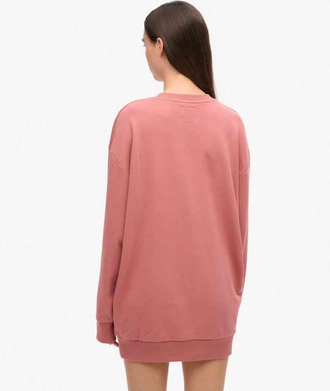 Superdry Vestido En Tejido Sudadera Con Logotipo Metalizado Luxe