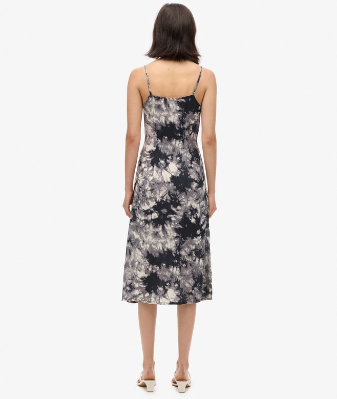 Superdry Vestido Midi De Tirantes Estampado Con Cierre De Botones