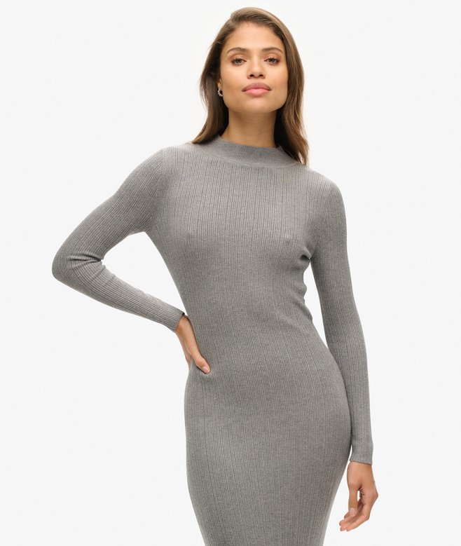 Superdry Vestido Midi Entallado Con Espalda Abierta
