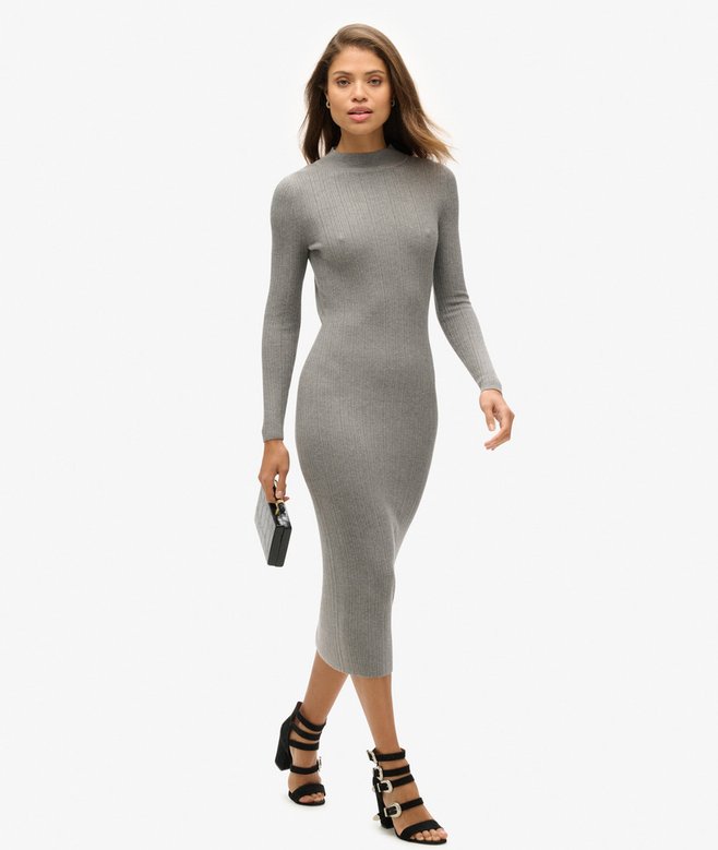Superdry Vestido Midi Entallado Con Espalda Abierta