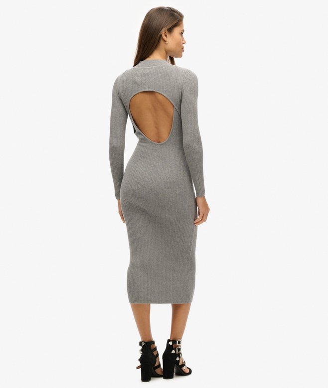 Superdry Vestido Midi Entallado Con Espalda Abierta