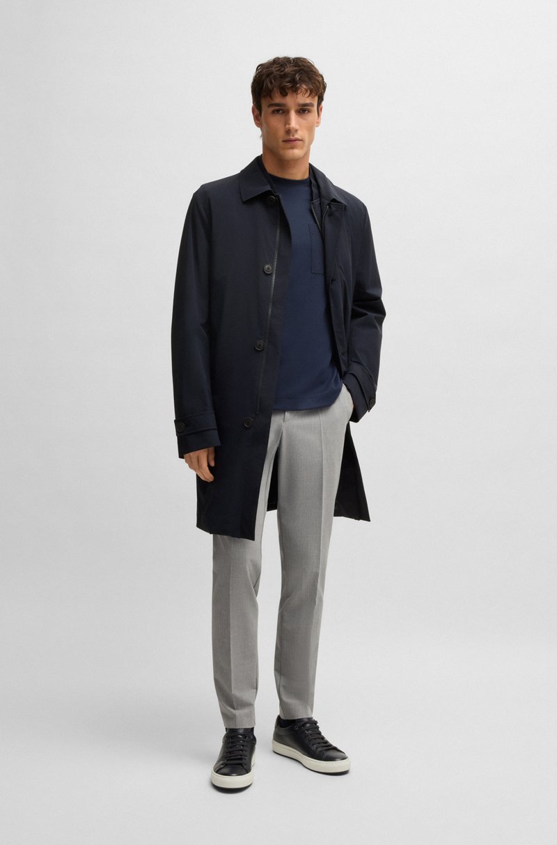 Hugo Boss Abrigo De Membrana Elástica Ideal Para Viajar Con Chaleco Interior Desmontable