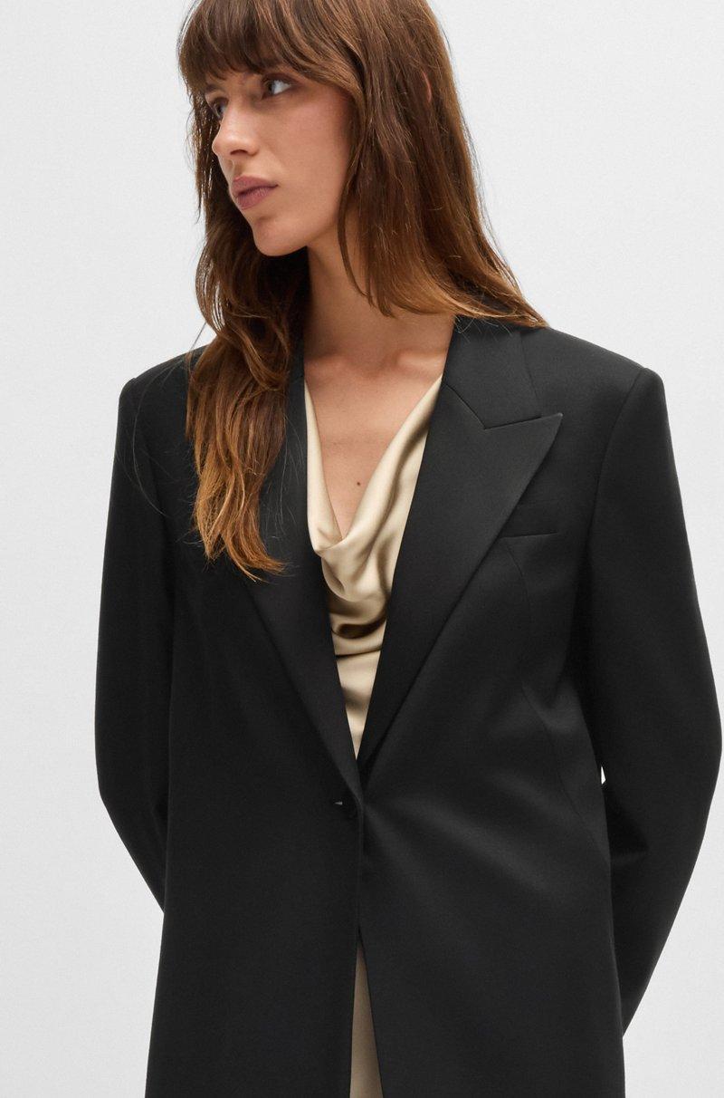 Hugo Boss Abrigo Largo Estilo Esmoquin En Tejido Elástico