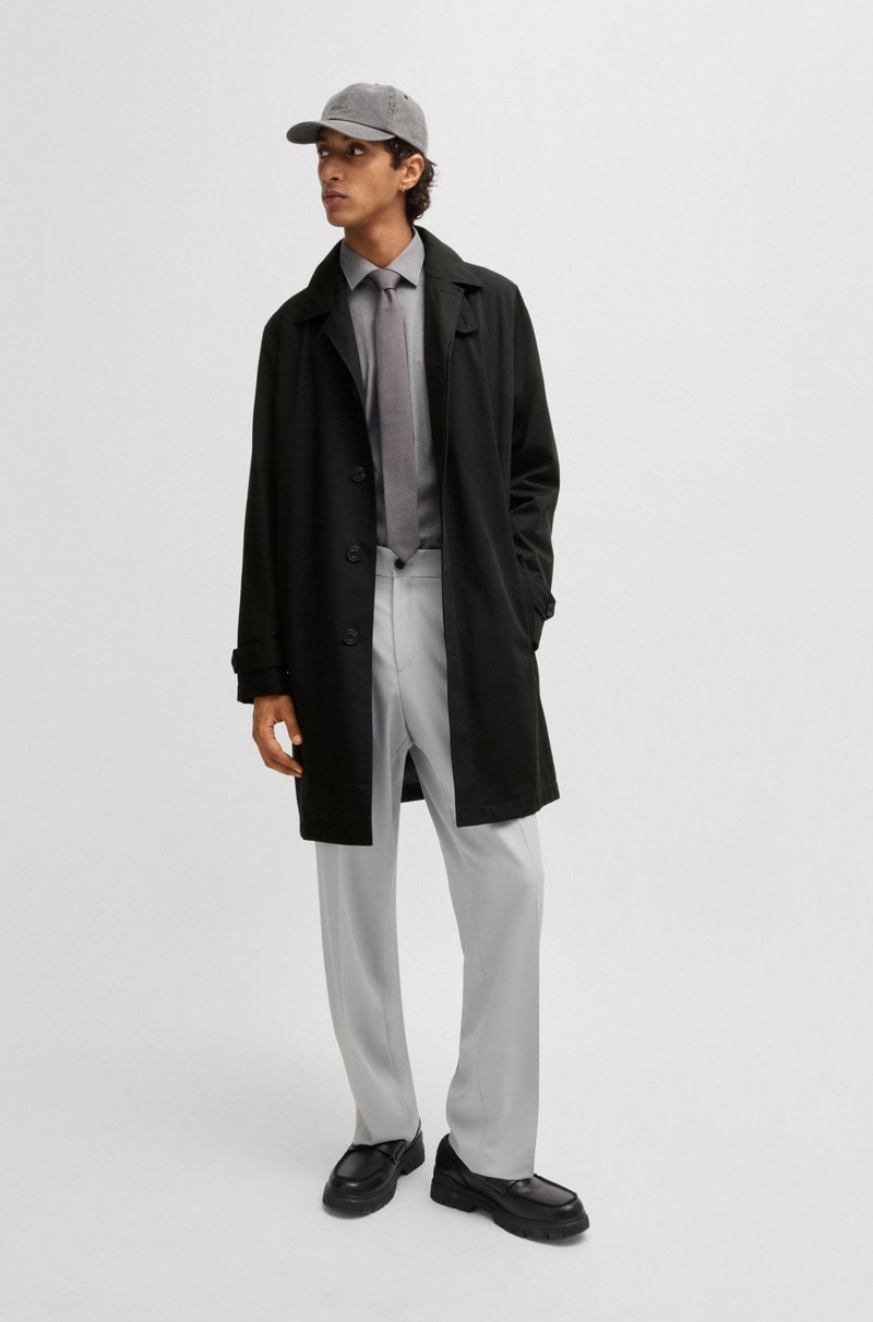 Hugo Boss Abrigo Regular Fit En Tejido De Gabardina Repelente Al Agua