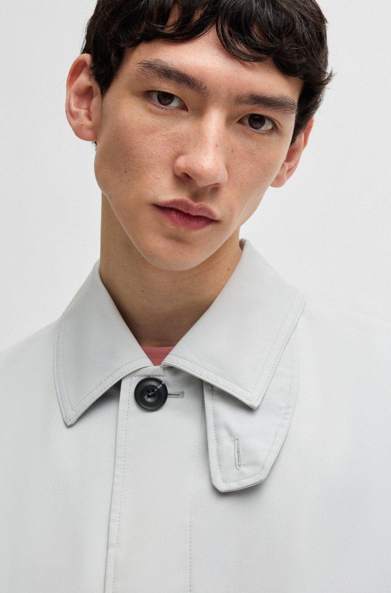 Hugo Boss Abrigo Regular Fit En Tejido De Gabardina Repelente Al Agua