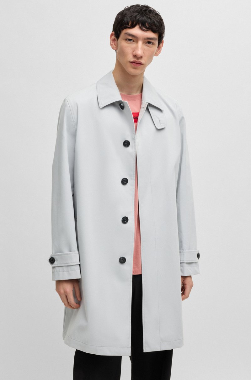 Hugo Boss Abrigo regular fit en tejido de gabardina repelente al agua