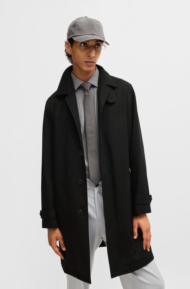 Hugo Boss Abrigo regular fit en tejido de gabardina repelente al agua