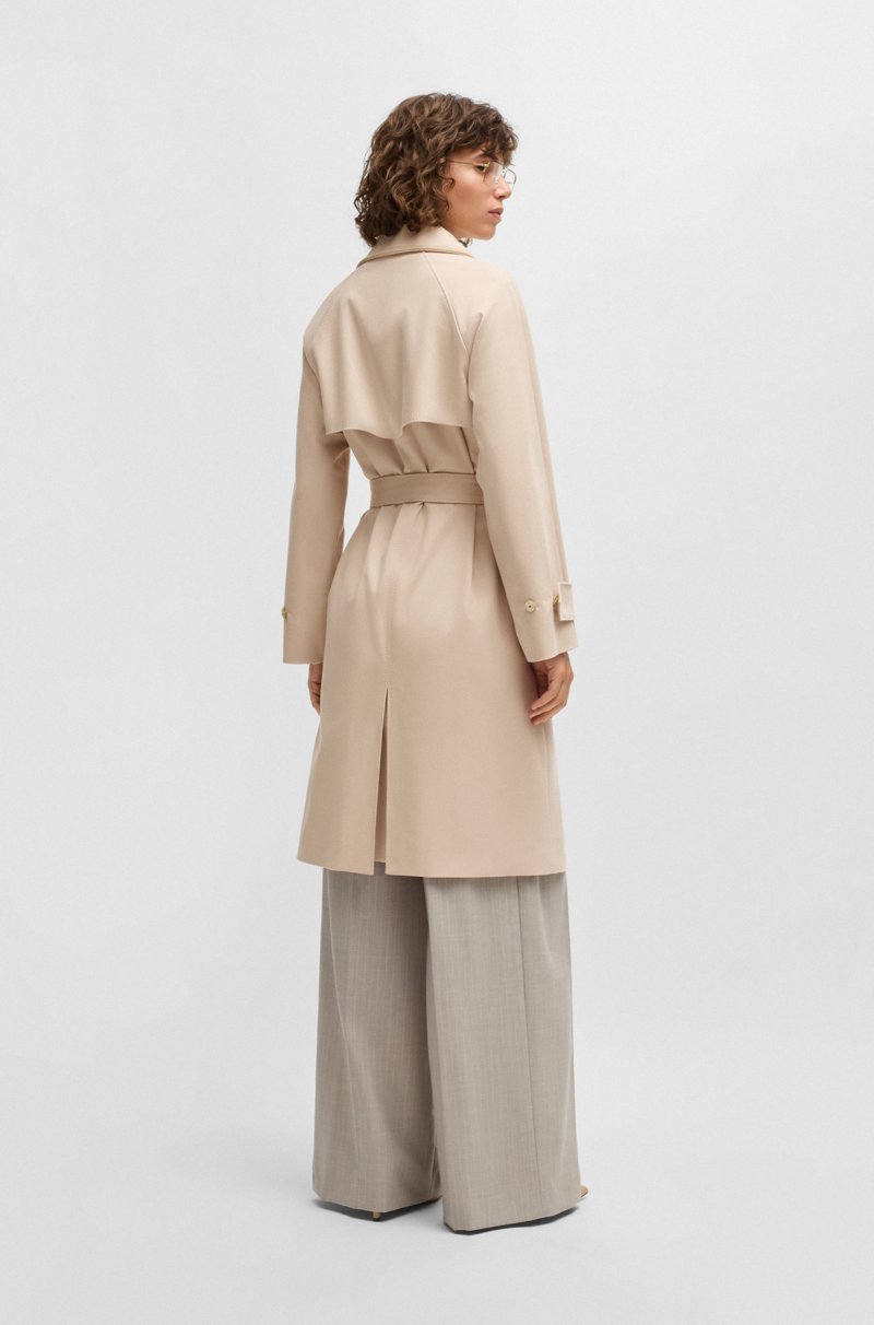 Hugo Boss Abrigo Repelente Al Agua En Algodón Elástico Y Cashmere