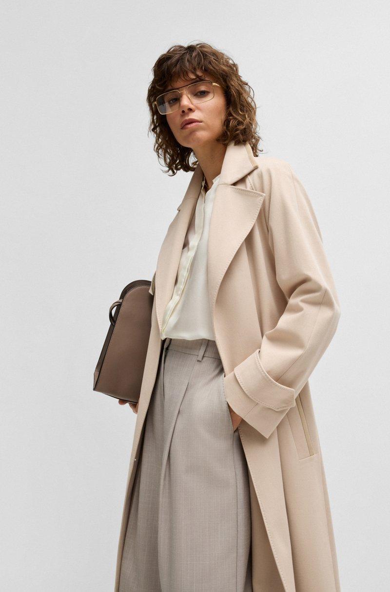 Hugo Boss Abrigo Repelente Al Agua En Algodón Elástico Y Cashmere