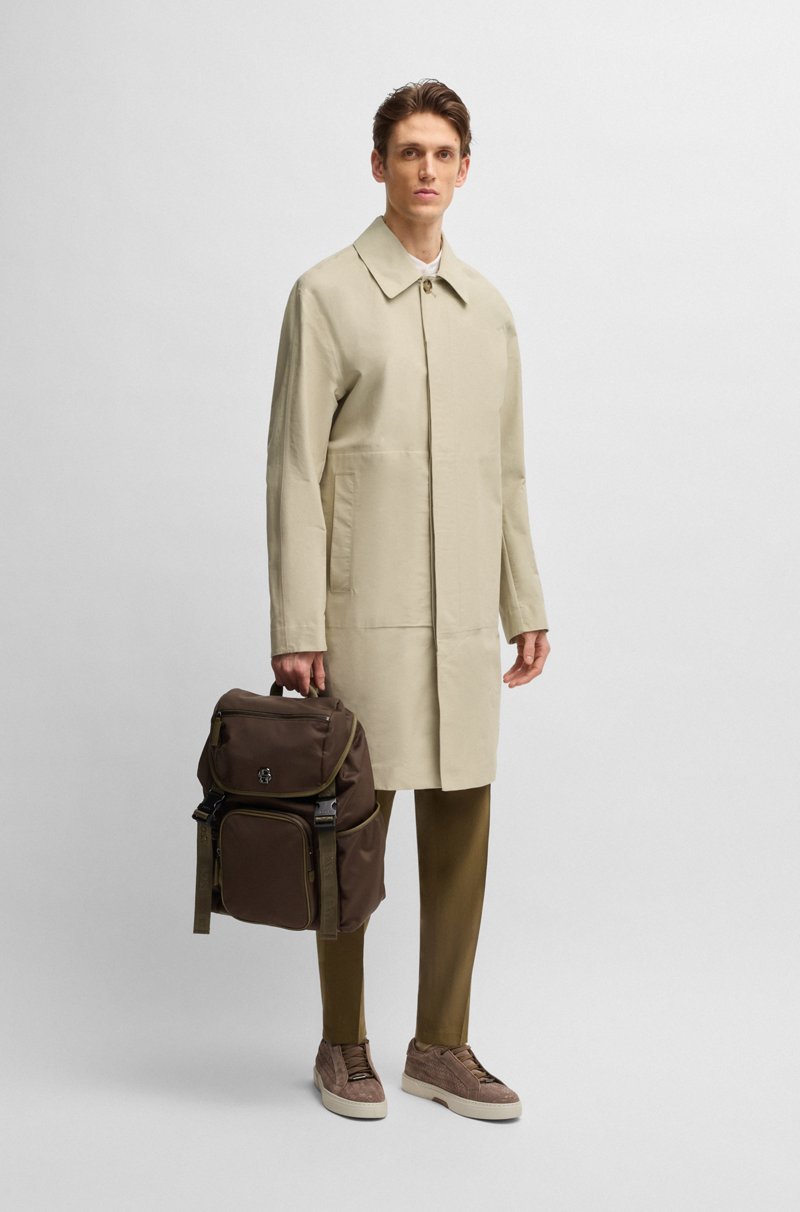 Hugo Boss Abrigo Repelente Al Agua En Dobby De Algodón