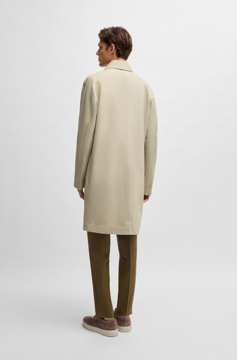 Hugo Boss Abrigo Repelente Al Agua En Dobby De Algodón