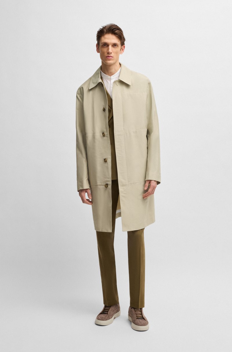 Hugo Boss Abrigo repelente al agua en dobby de algodón