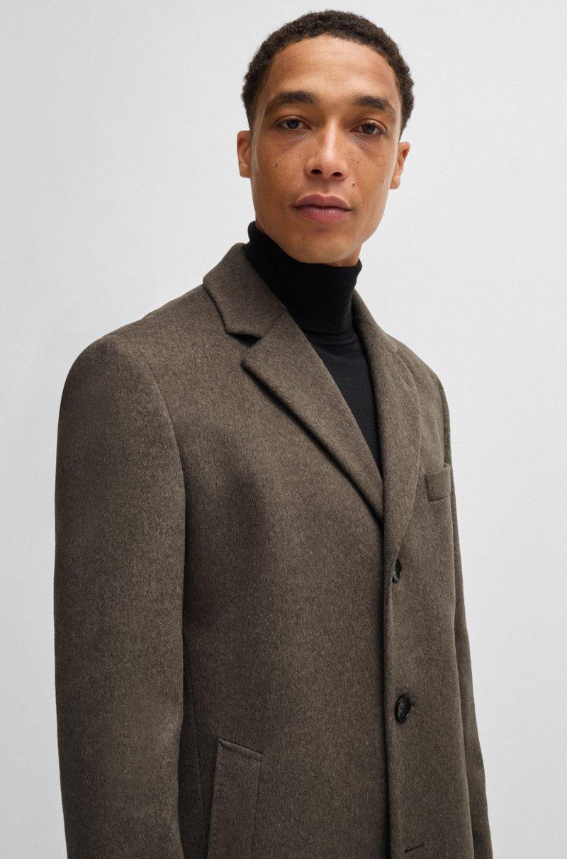 Hugo Boss Abrigo Slim Fit En Lana Virgen Y Cashmere