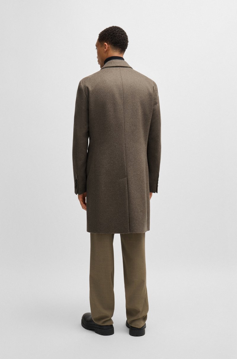Hugo Boss Abrigo Slim Fit En Lana Virgen Y Cashmere