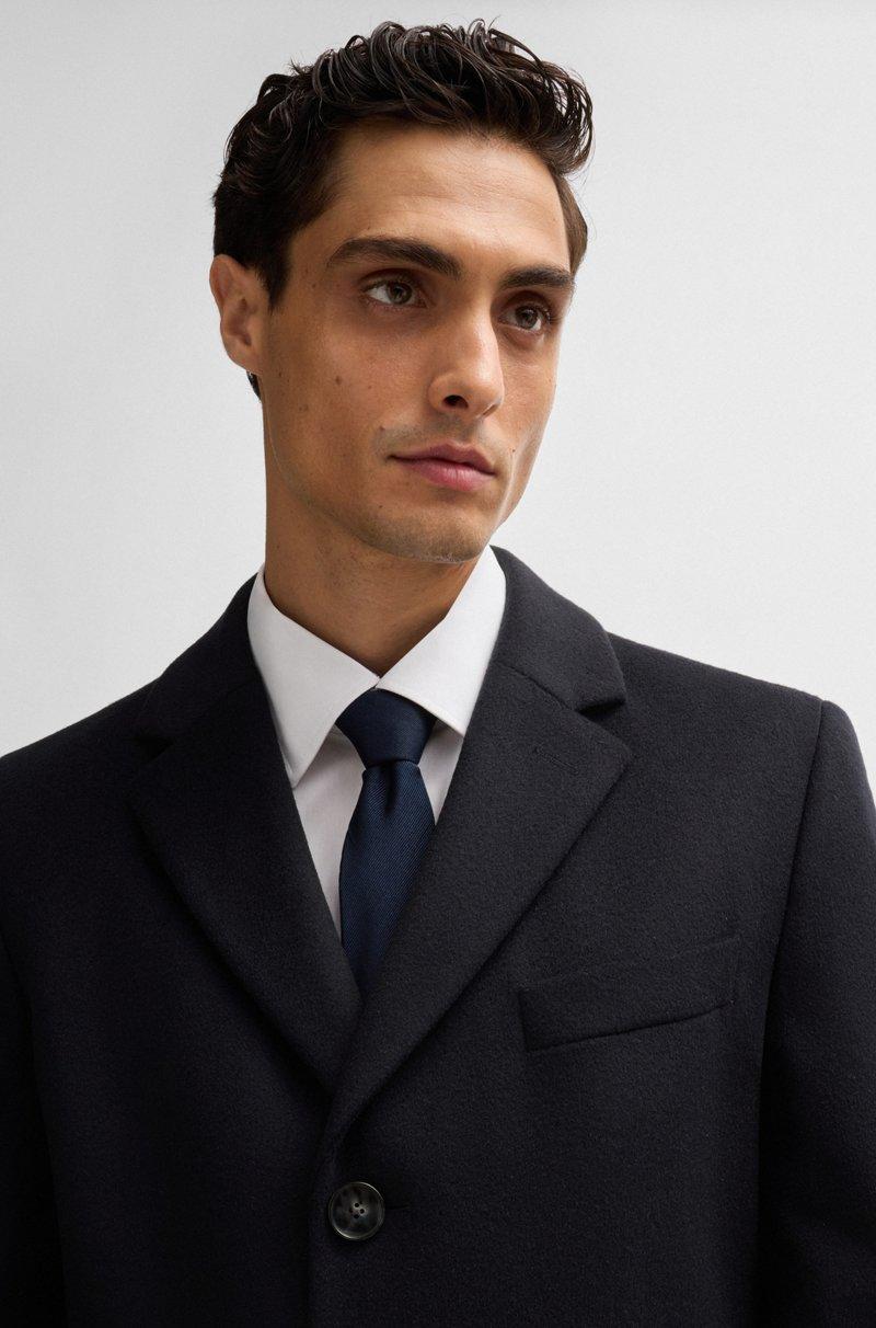 Hugo Boss Abrigo Slim Fit En Lana Virgen Y Cashmere
