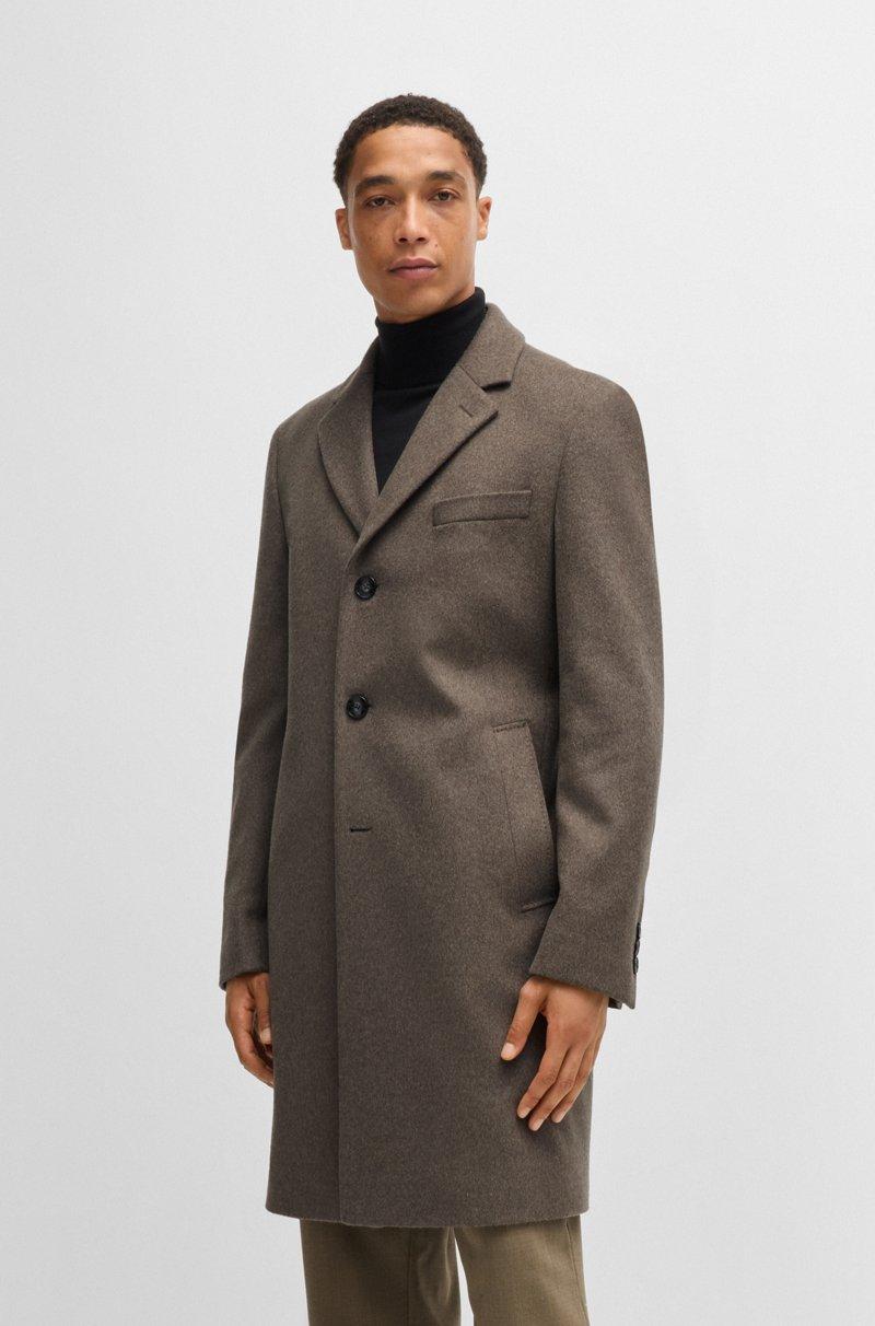 Hugo Boss Abrigo slim fit en lana virgen y cashmere