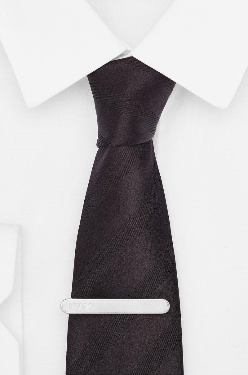 Hugo Boss Alfiler De Corbata Ovalado Con Logo Grabado