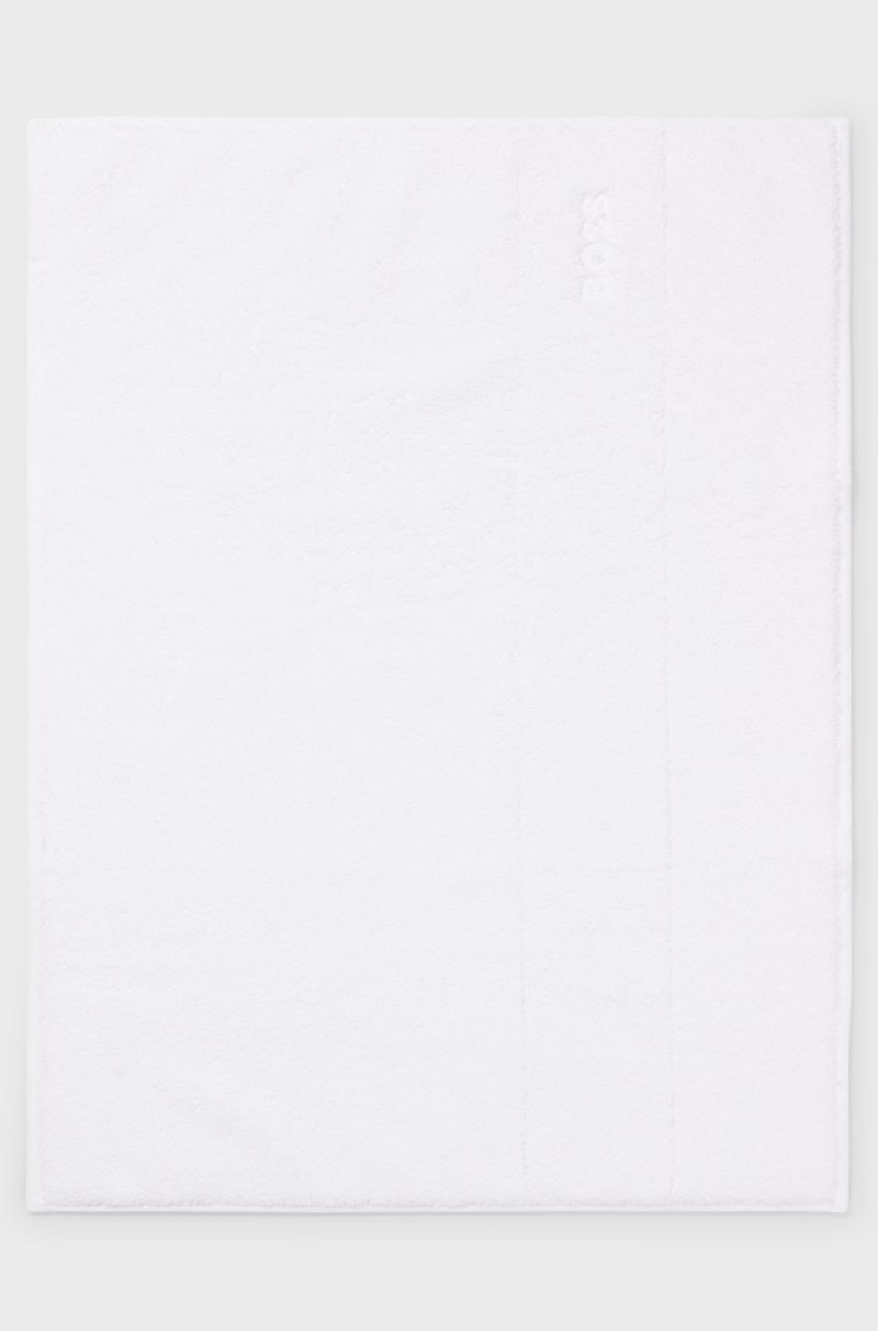 Hugo Boss Alfombrilla De Baño De Algodón Con Logo Bordado En Contraste