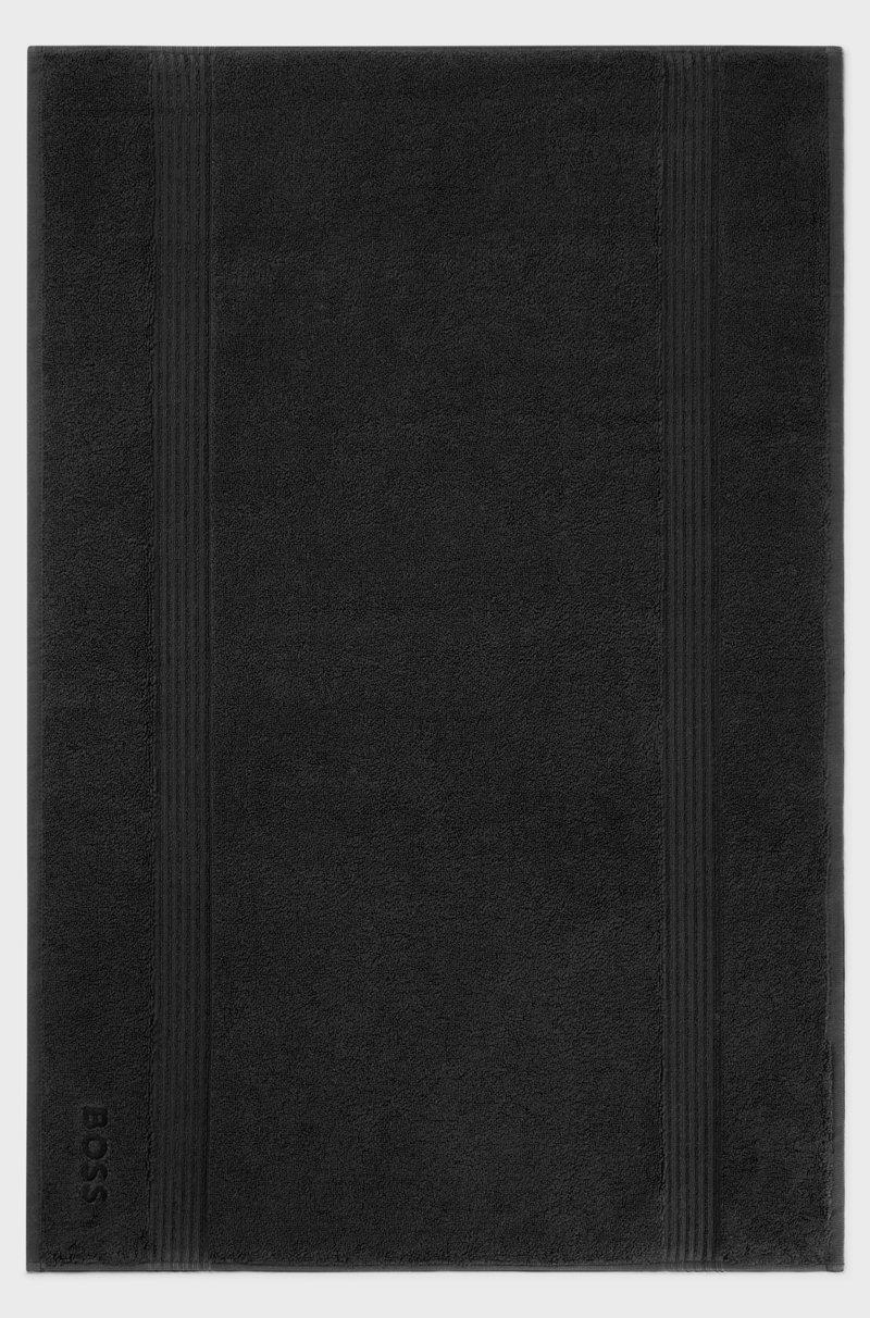 Hugo Boss Alfombrilla De Baño Negra De Algodón Del Egeo Con Logo Tonal