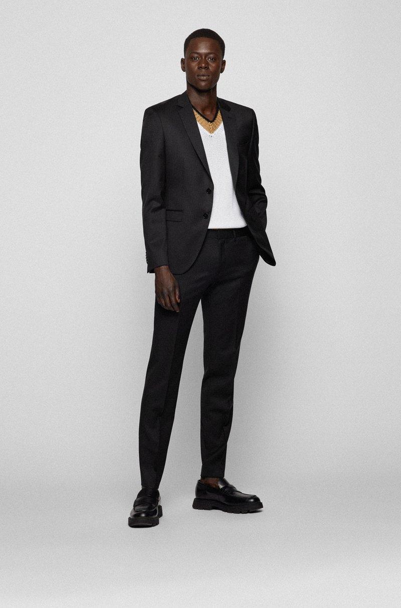 Hugo Boss Americana Extra Slim Fit En Sarga De Lana Virgen