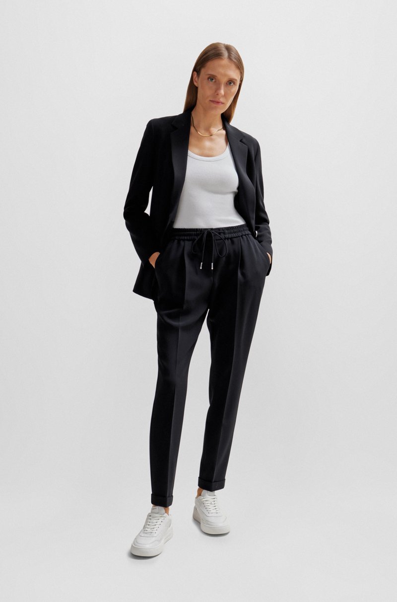 Hugo Boss Americana Recta Regular Fit De Crepé Japonés