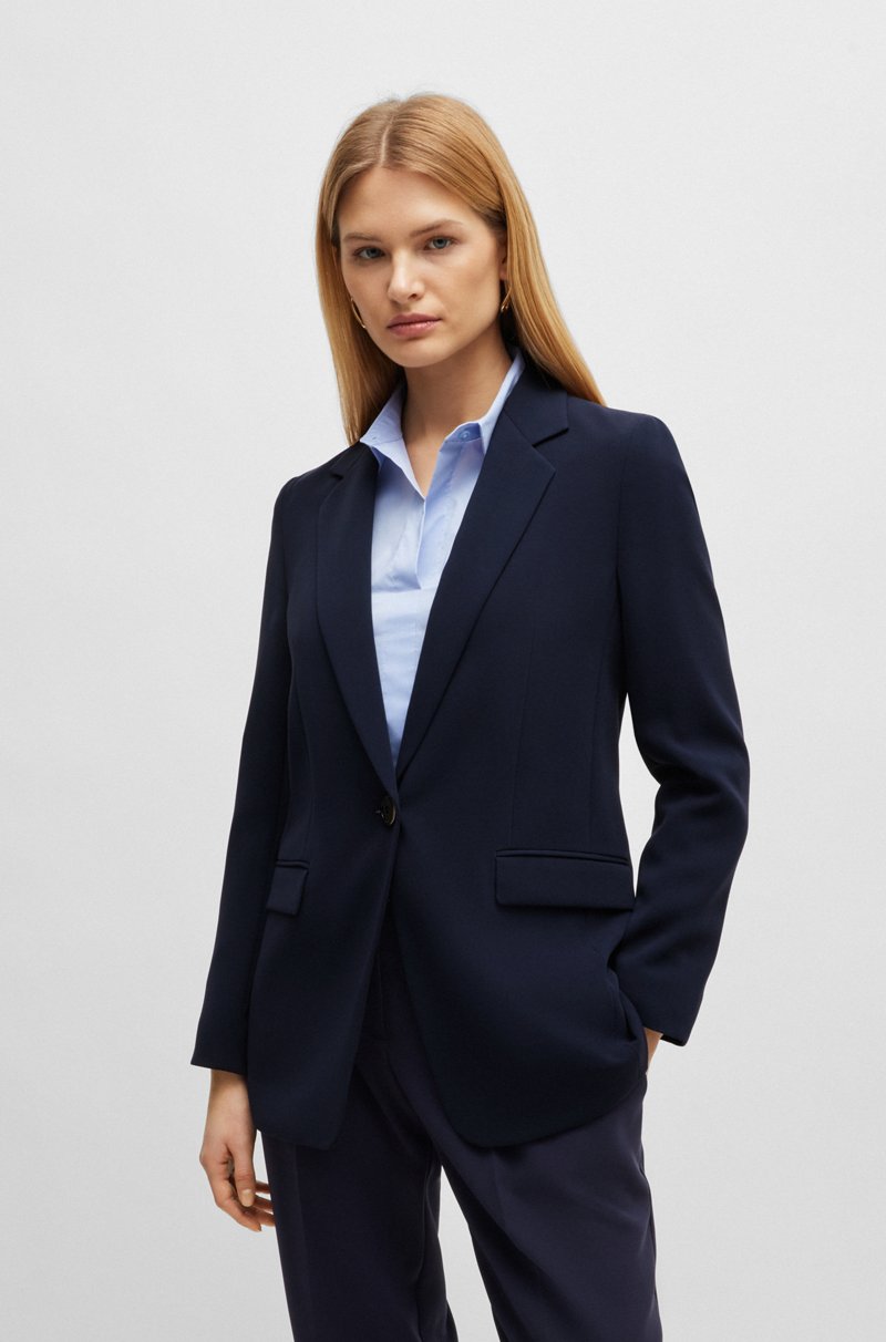 Hugo Boss Americana recta regular fit de crepé japonés