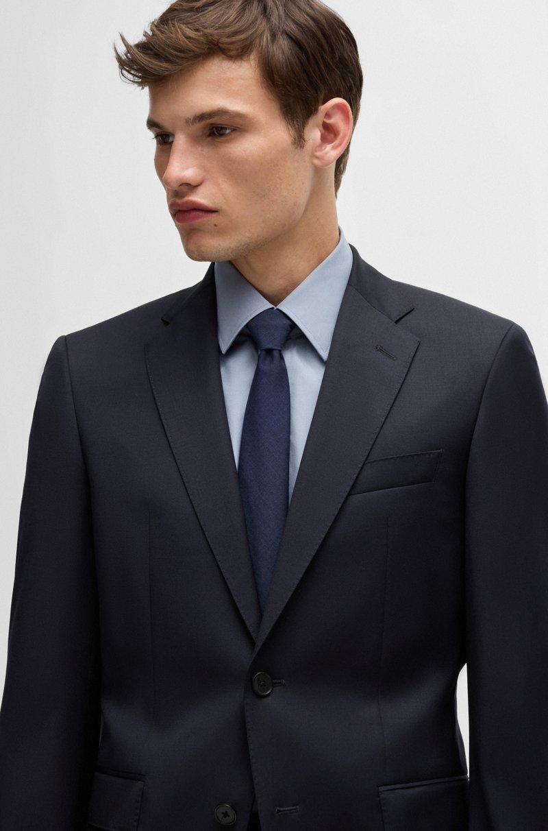 Hugo Boss Americana Regular Fit En Sarga De Lana Virgen