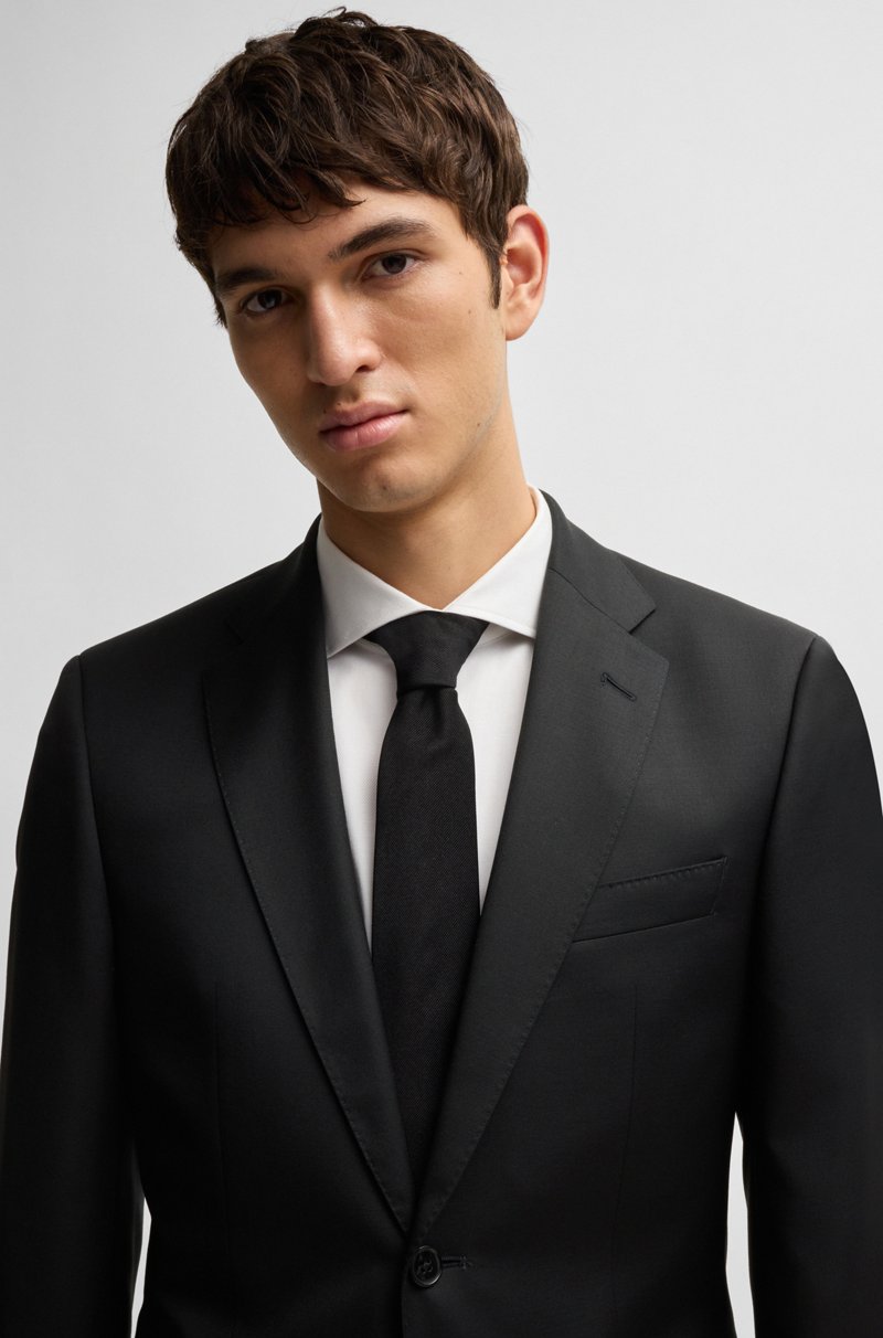 Hugo Boss Americana Regular Fit En Sarga De Lana Virgen