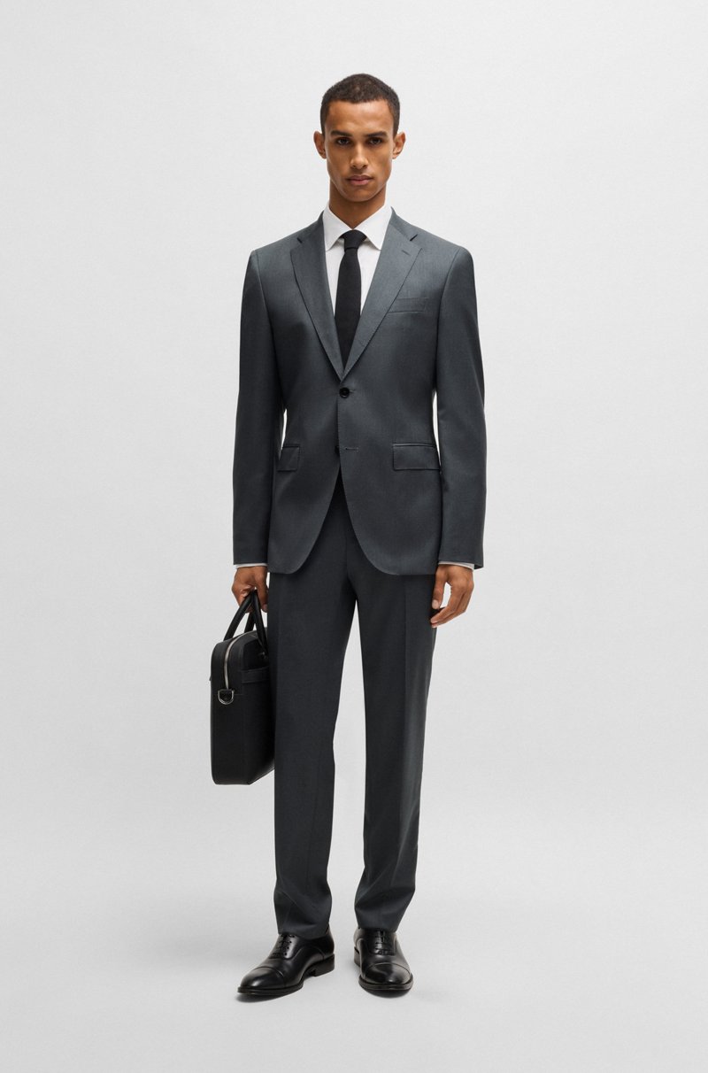 Hugo Boss Americana Regular Fit En Sarga De Lana Virgen