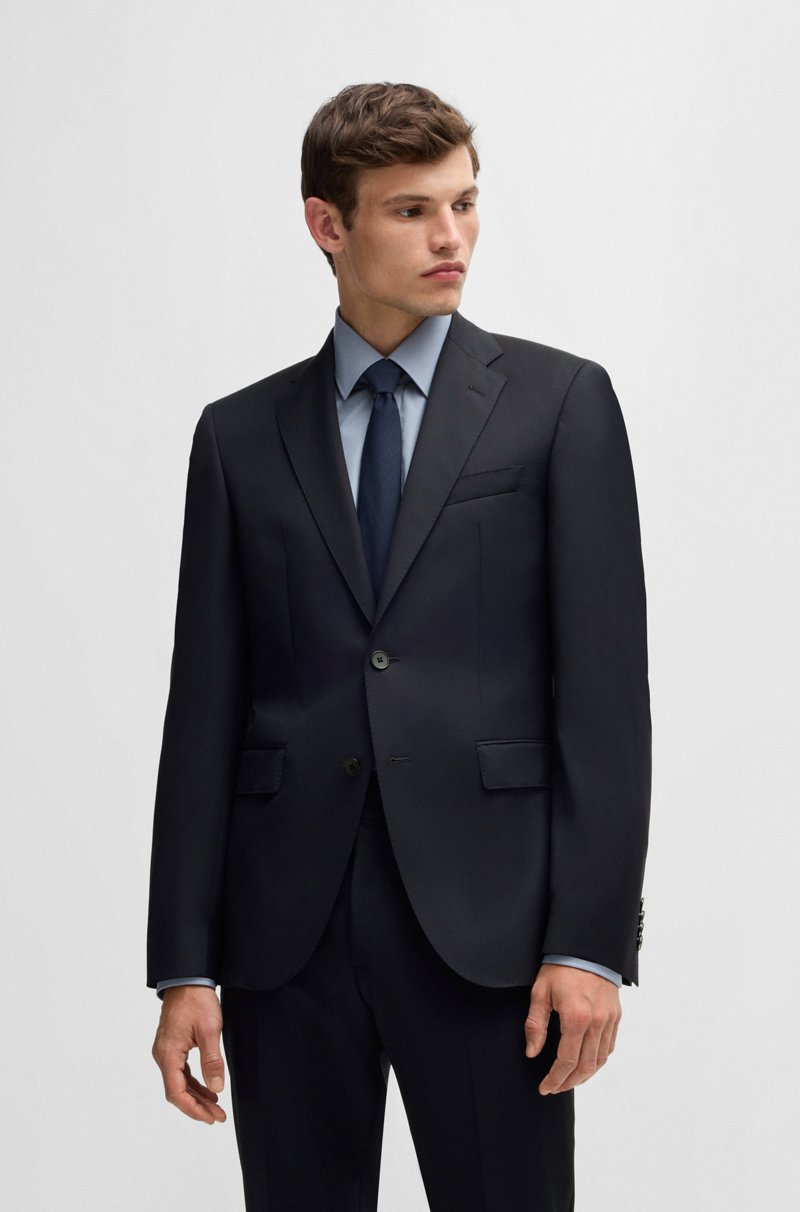Hugo Boss Americana regular fit en sarga de lana virgen