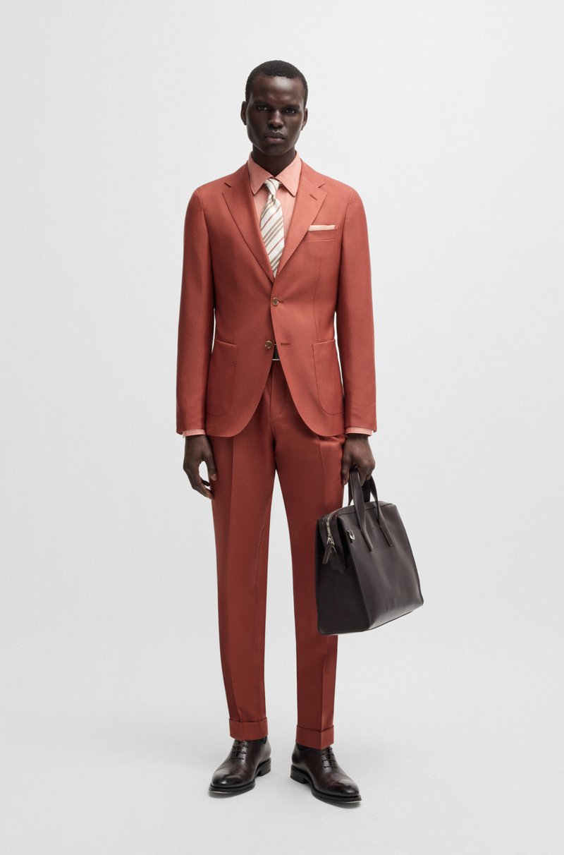 Hugo Boss Americana Slim Fit De Cashmere Lana Y Seda