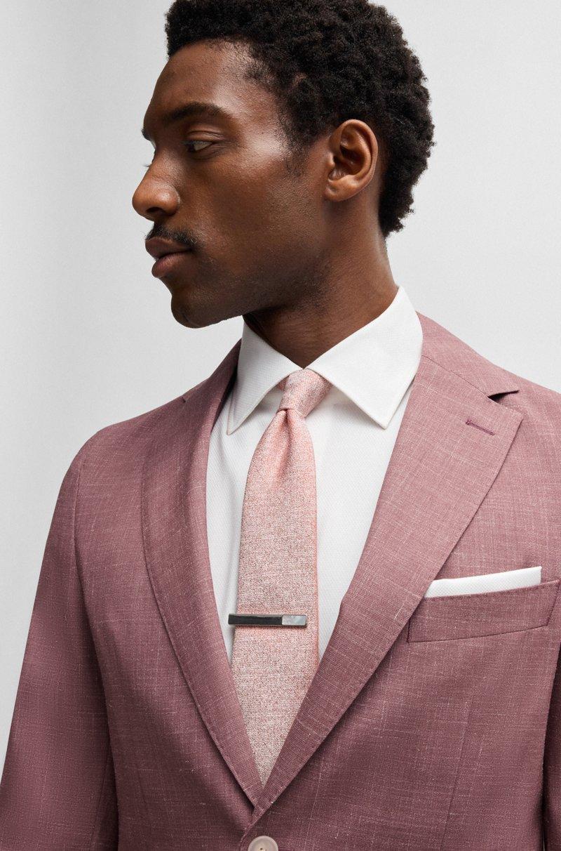 Hugo Boss Americana Slim Fit De Mezcla De Lana Con Dibujo