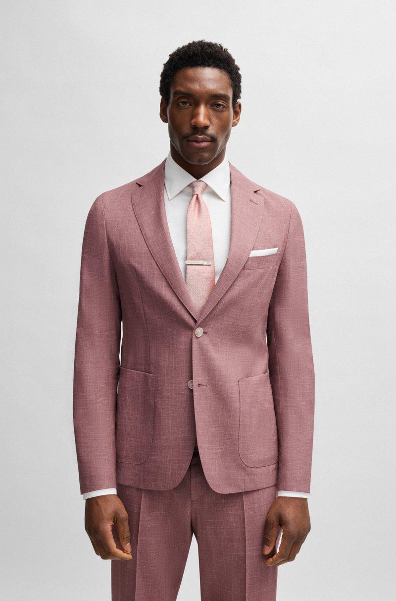 Hugo Boss Americana slim fit de mezcla de lana con dibujo