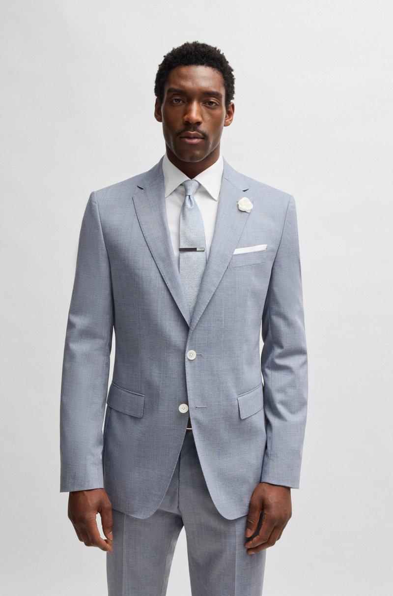 Hugo Boss Americana slim fit de mezcla de lana con dibujo