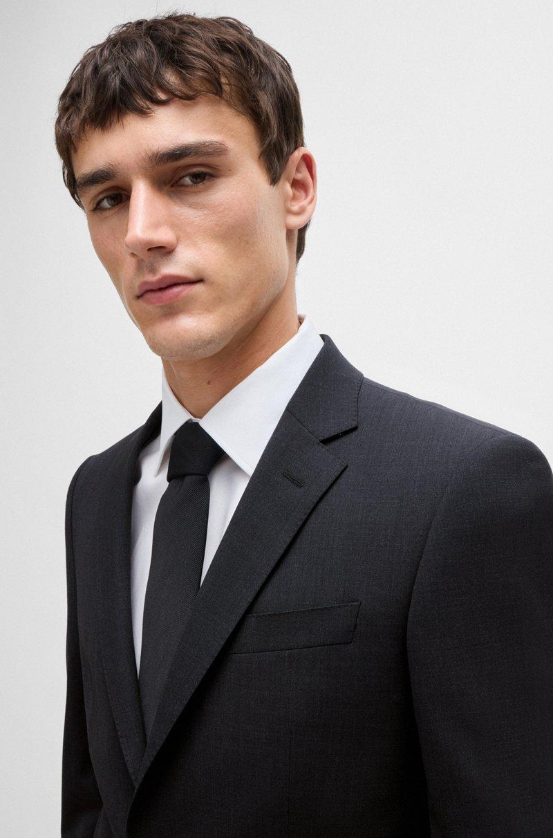 Hugo Boss Americana Slim Fit En Lana Virgen Elástica