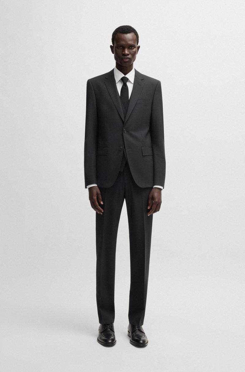 Hugo Boss Americana Slim Fit En Lana Virgen Elástica