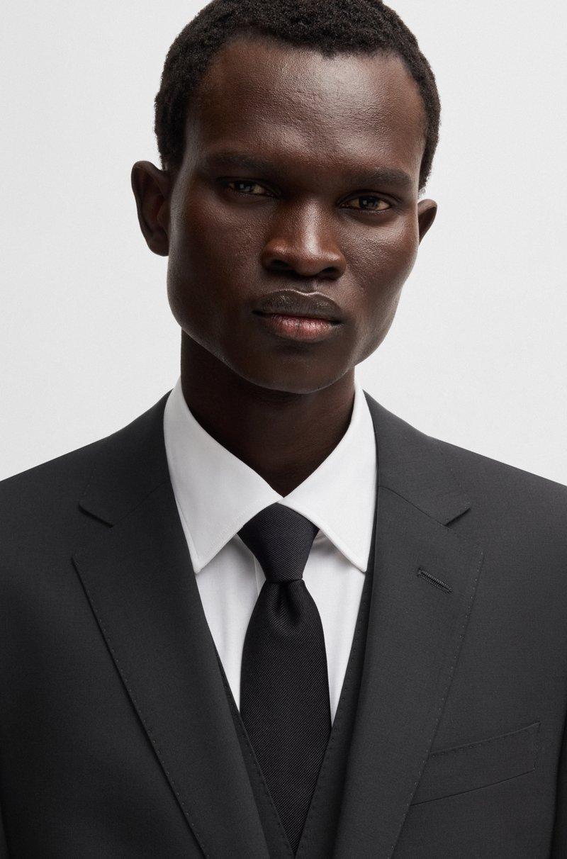 Hugo Boss Americana Slim Fit En Lana Virgen Elástica