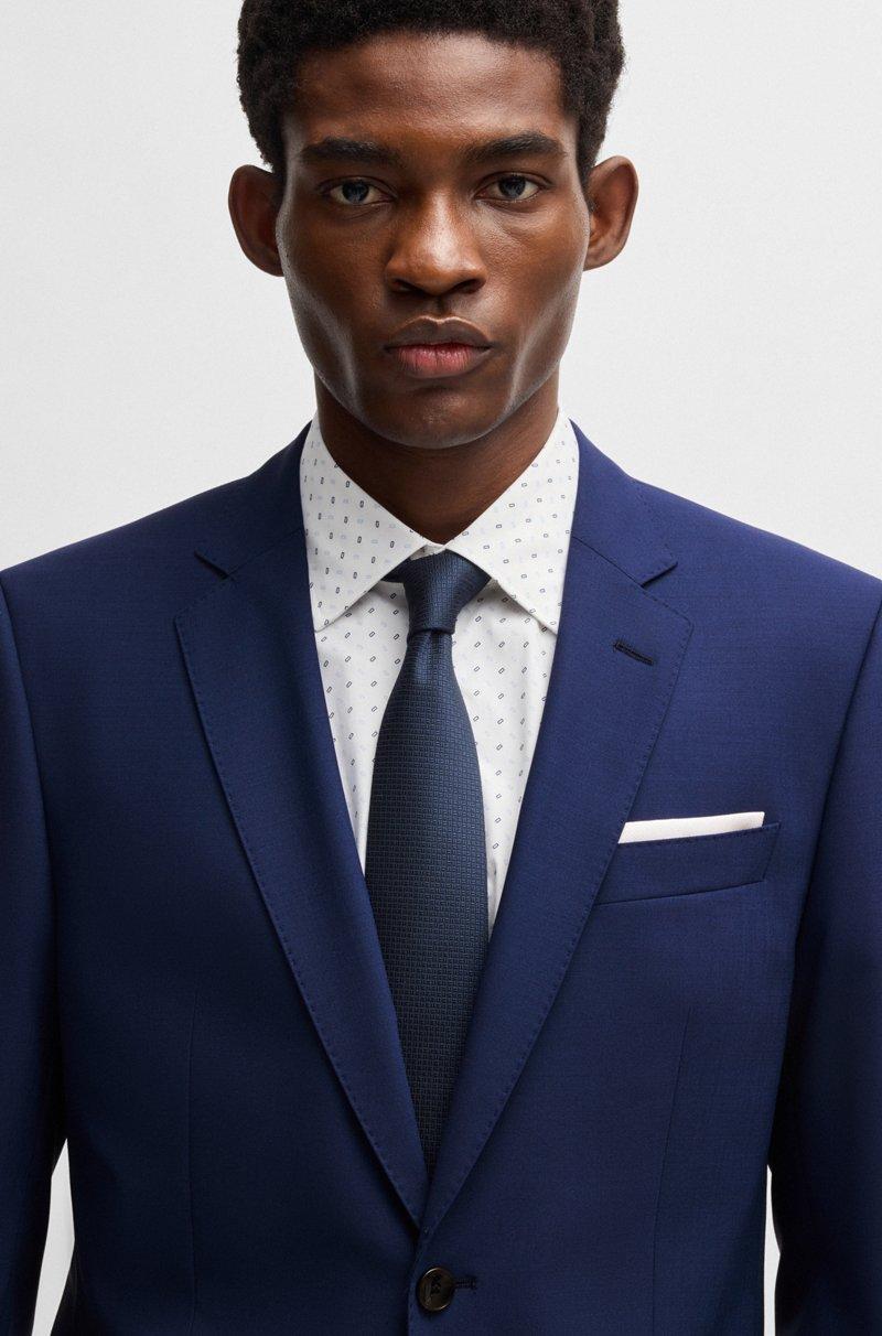 Hugo Boss Americana Slim Fit En Lana Virgen Elástica