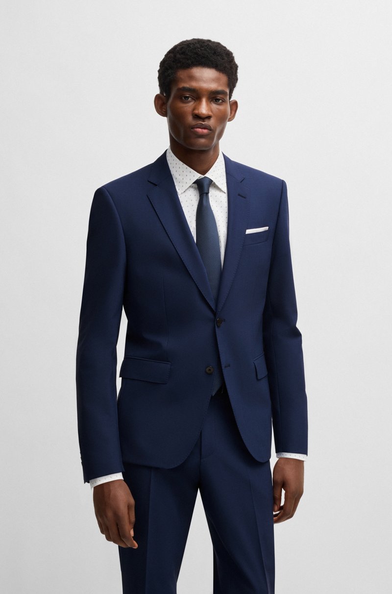 Hugo Boss Americana slim fit en lana virgen elástica