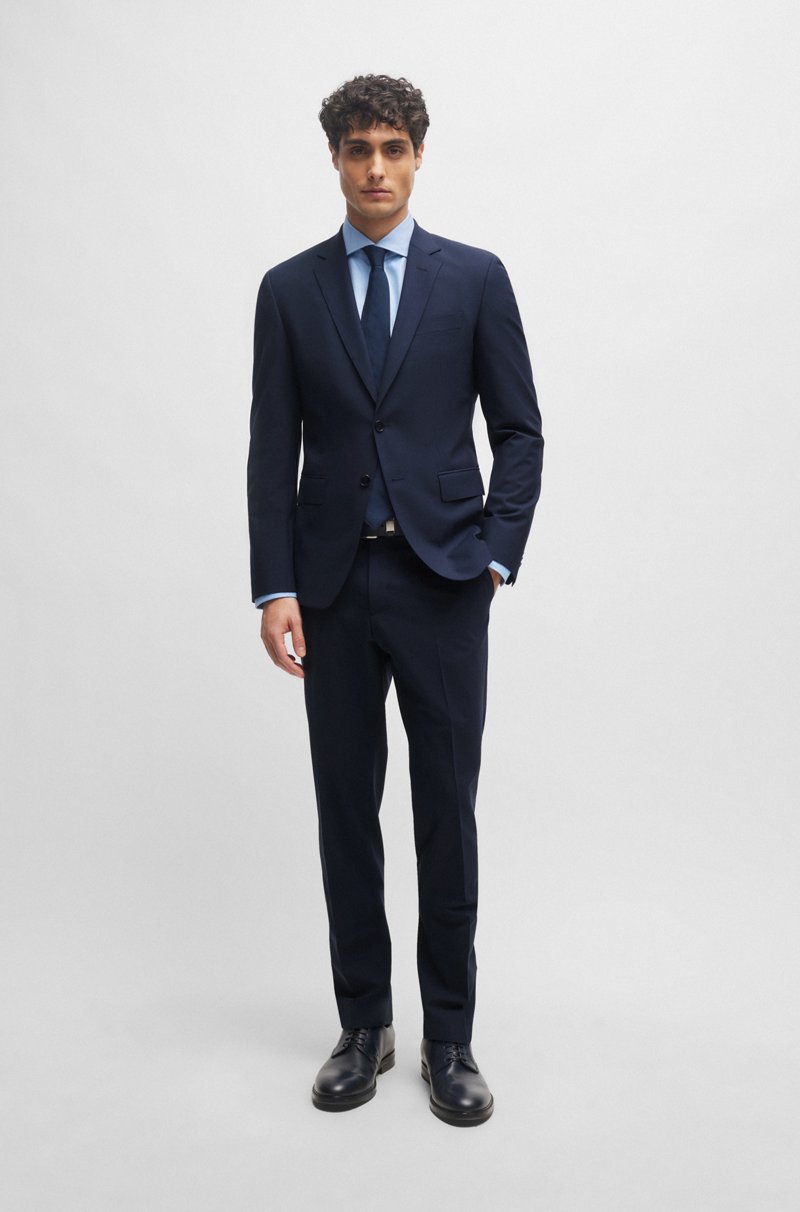 Hugo Boss Americana Slim Fit En Lana Virgen Elástica