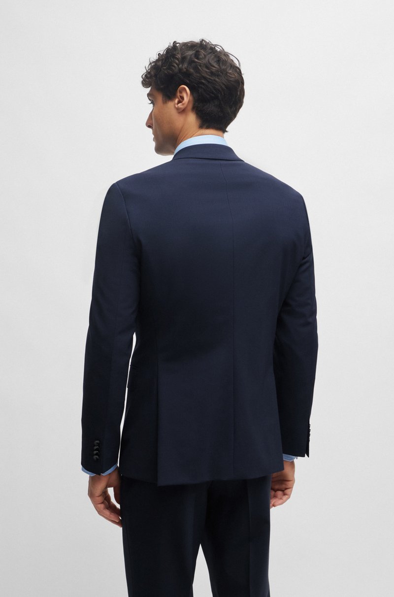 Hugo Boss Americana Slim Fit En Lana Virgen Elástica