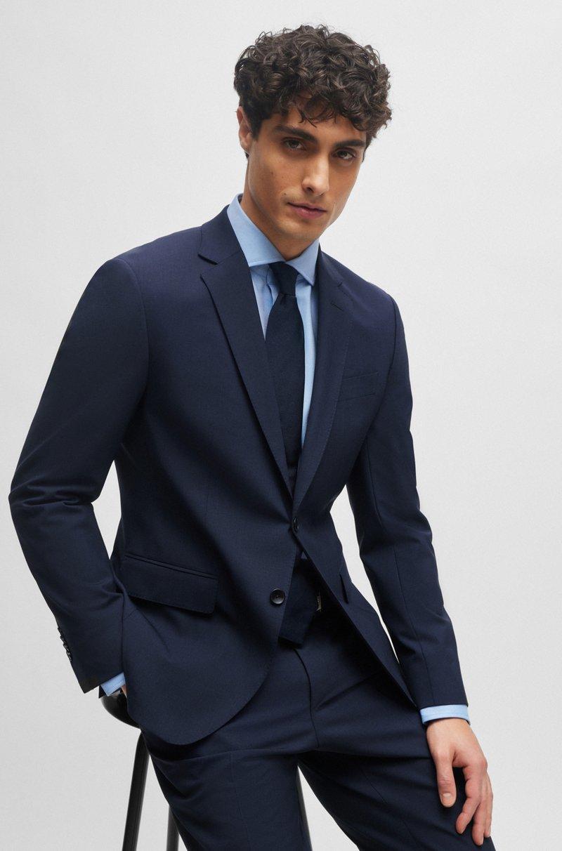 Hugo Boss Americana Slim Fit En Lana Virgen Elástica
