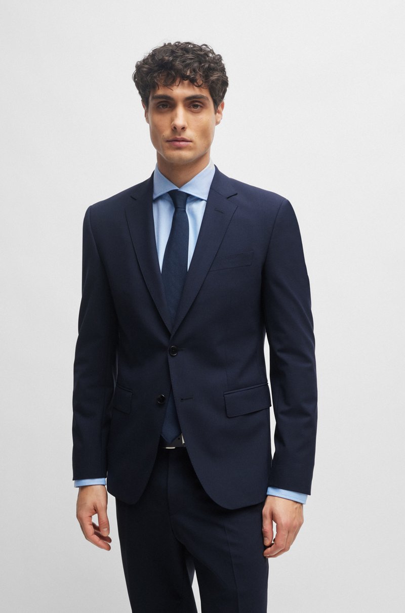 Hugo Boss Americana slim fit en lana virgen elástica
