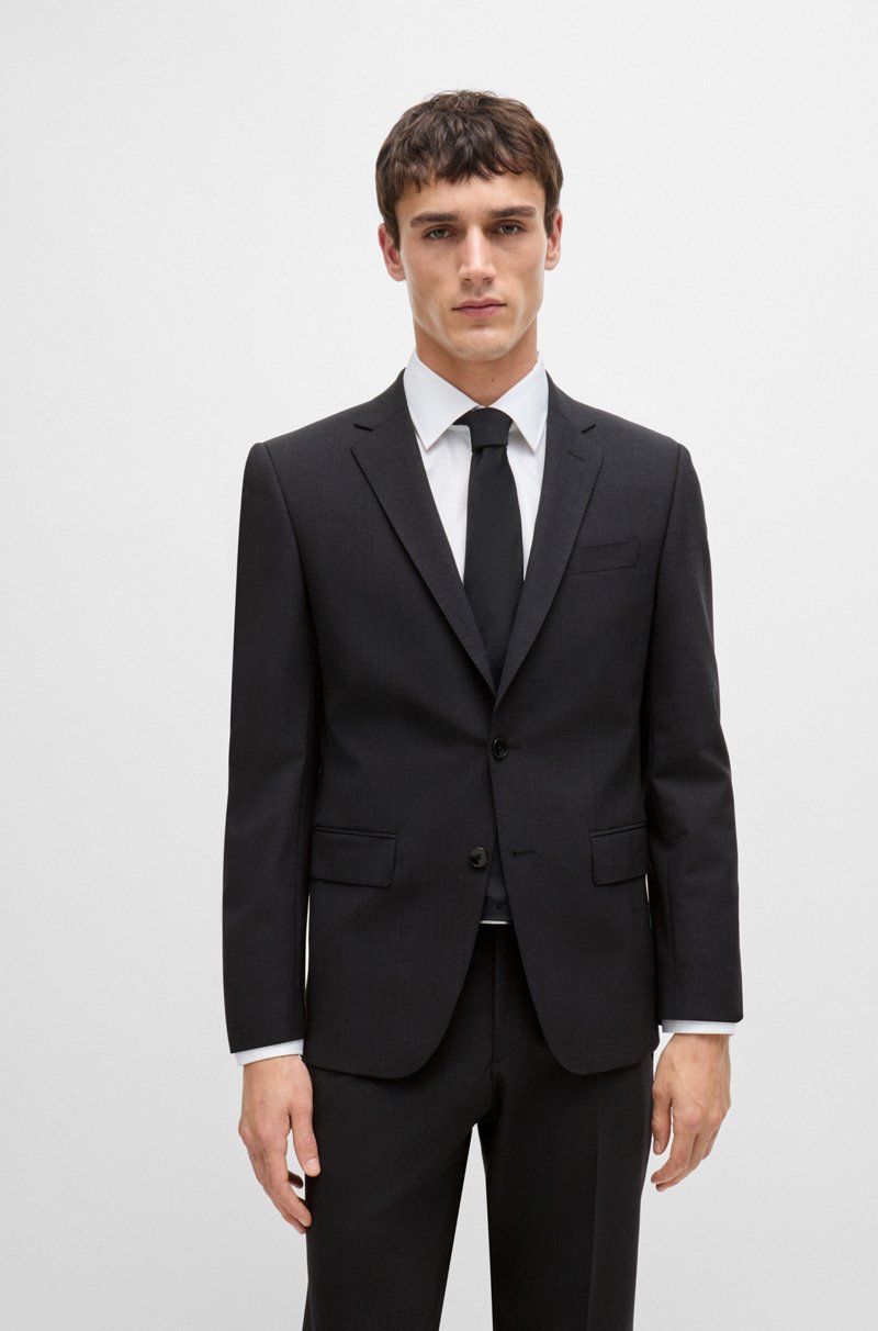 Hugo Boss Americana slim fit en lana virgen elástica