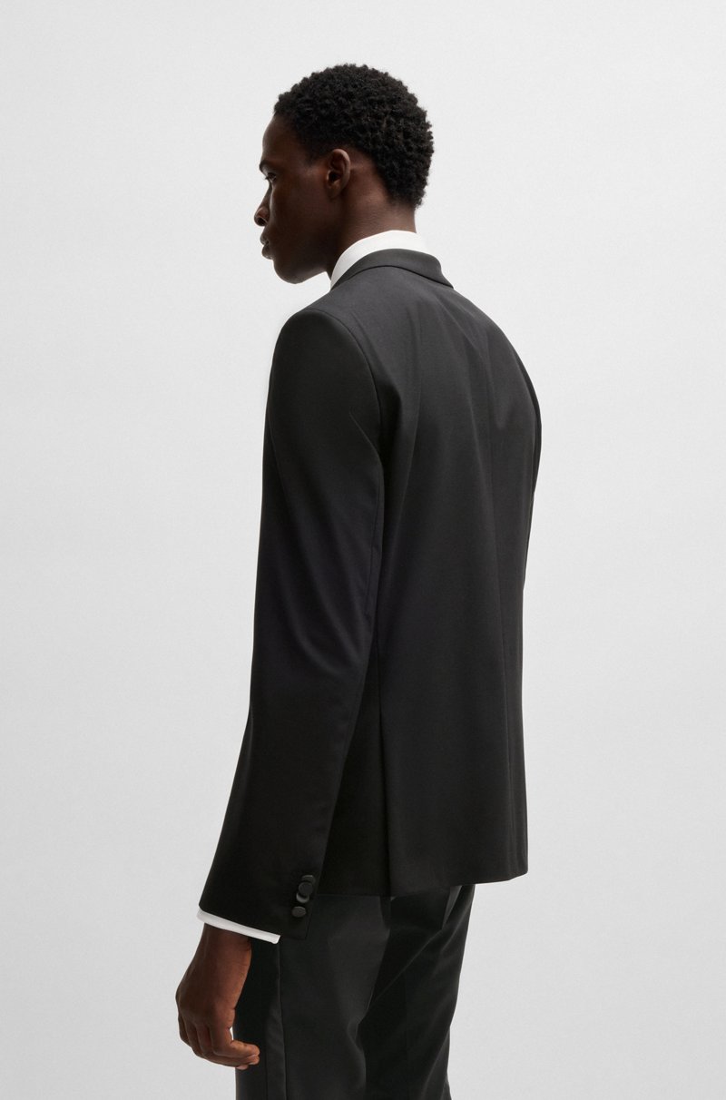 Hugo Boss Americana Slim Fit En Mezcla De Lana Elástica