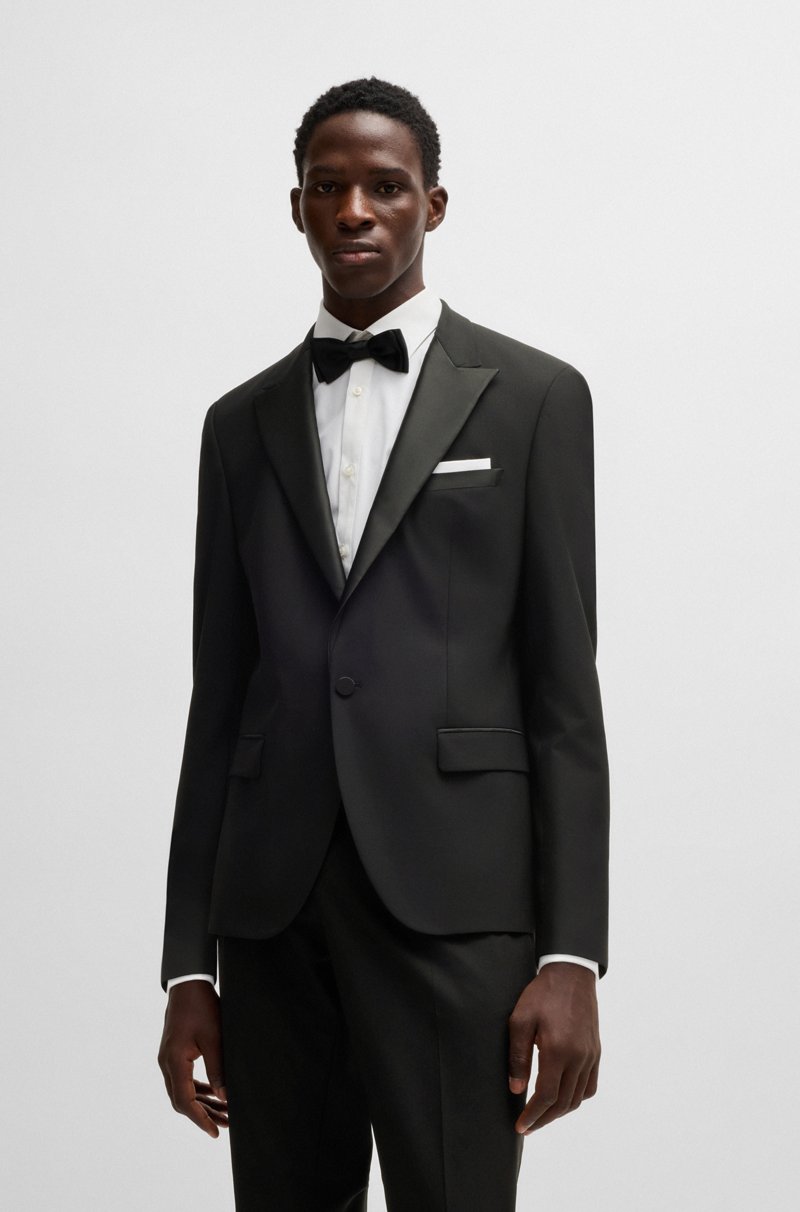 Hugo Boss Americana slim fit en mezcla de lana elástica