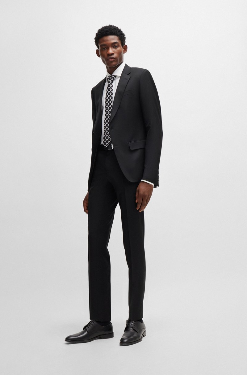 Hugo Boss Americana Slim Fit En Sarga De Lana Virgen