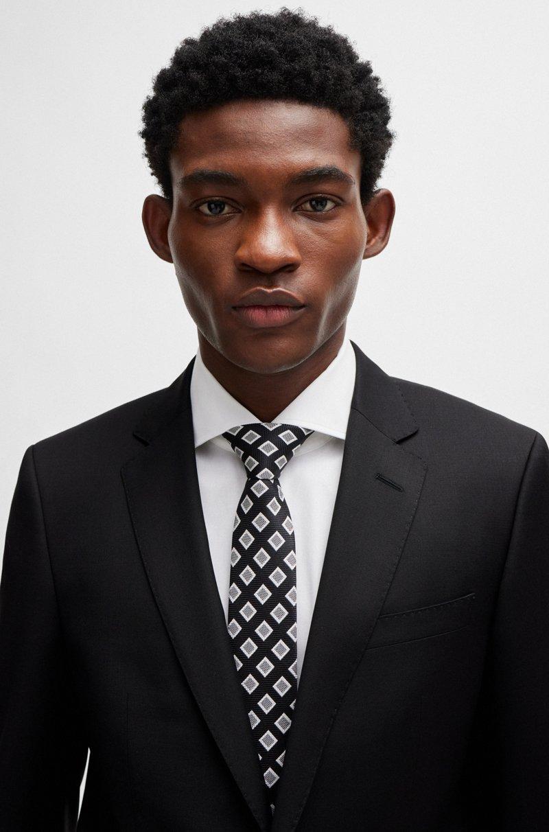 Hugo Boss Americana Slim Fit En Sarga De Lana Virgen